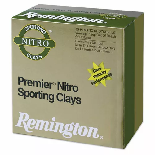 Remington Premier Nitro Sporting Clays 12 Gauge Shotshell Ammunition, 2 3/4 Inch, 1350 FPS, 1 Ounce, #7 1/2 Shot – 25 Cartridge Box ( 25 / 1 )