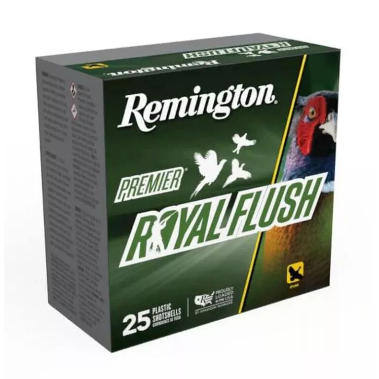Remington Premier Royal Flush Shotshells 12ga 2-3/4″ 1-1/4oz 1550 fps #5 25/ct