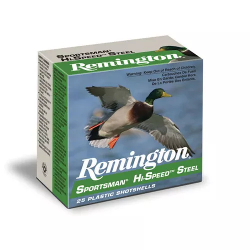 Remington Sportsman Hi-Speed Steel 12 Gauge Shotshell Ammunition, 2 3/4 Inch, 1375 FPS, 1 1/8 Ounce, #2 Shot – 25 Cartridge Box ( 25 / 1 )
