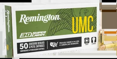 Remington UMC .30 Super Carry Ammo 100 Grain Full Metal Jacket Box of 50