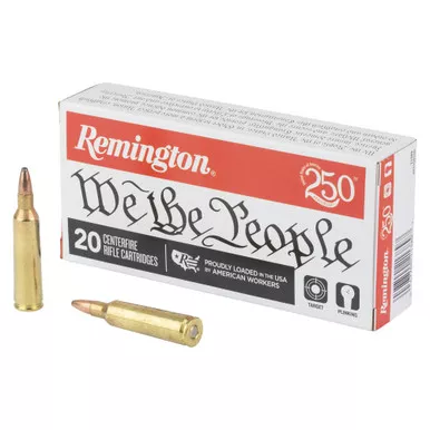 Remington We The People - 22-250 Remington, 55Gr, Pointed Soft Point, 20-Round Box