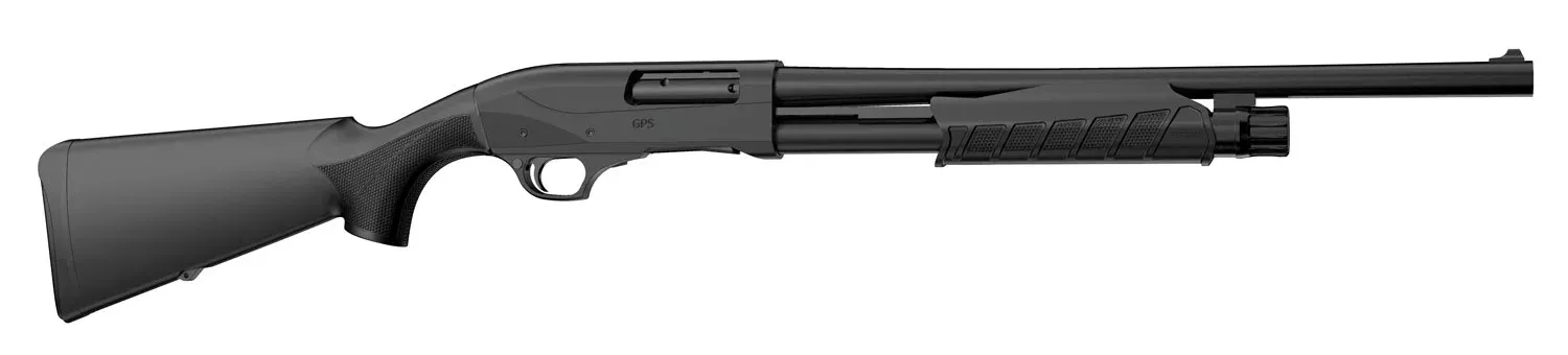 Retay USA GPSTAC18 GPS Tactical Inertia Plus 12 Gauge with 18.50″ Deep Bore Drilled Barrel, 3″ Chamber, 5+1 Capacity, Matte Black Metal Finish & Black Synthetic Stock Right Hand (Full Size)