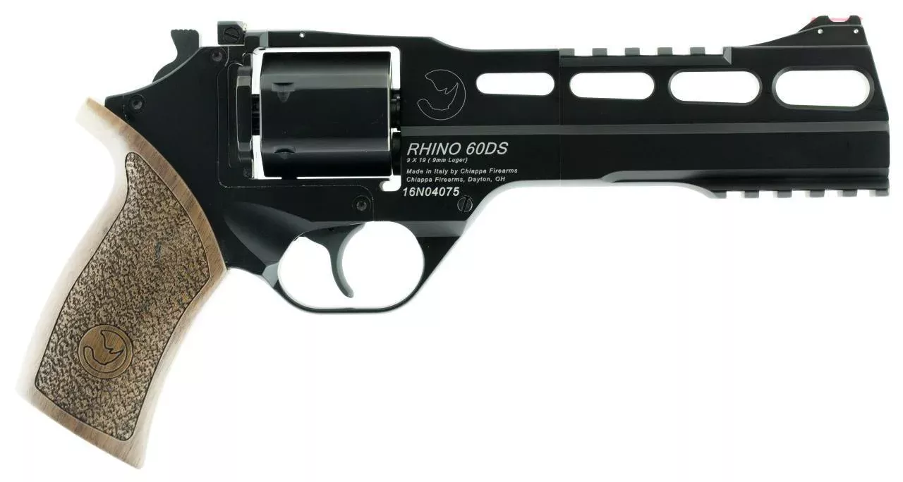 RHINO 9MM REVOLVER 60DS BLK 6 BBL 6RD