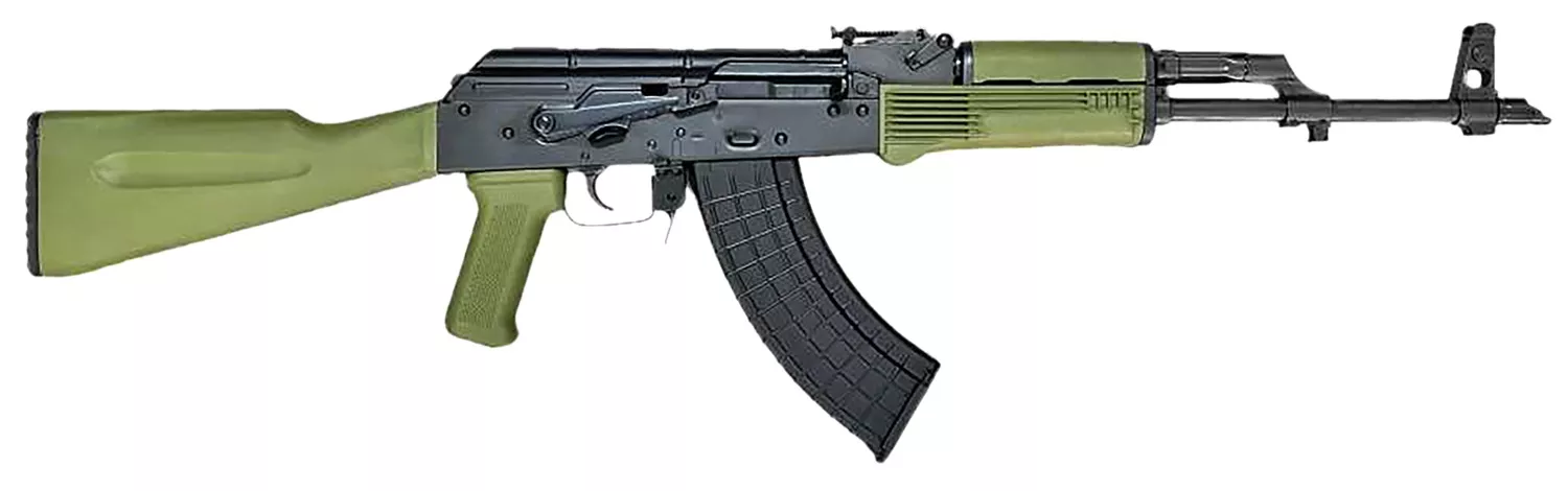 Riley Defense Inc RAK102G RAK7.62x39mm 30+1 16.25" Black Nitride Threaded Barrel, Black Oxide Mil-Spec Receiver, Fixed Army Green Polymer, Stock OD Green Polymer Grip