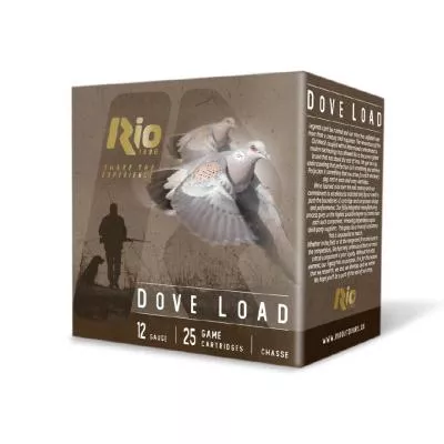 Rio Dove Load High Velocity Shotshells 12ga 2-3/4″ 1-1/8oz 1275 fps #7.5 25/ct