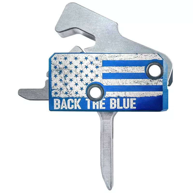 Rise Armaments AR15 Super Sporting 3.5lb Flat Trigger – Back the Blue