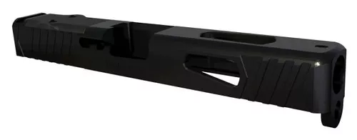 Rival Arms RA10G105A Precision Slide A1 QPQ Black 174 Stainless Steel with FrontRear SerrationsDoctor Optic Cut for Glock 17 Gen3 UPC: 788130027325