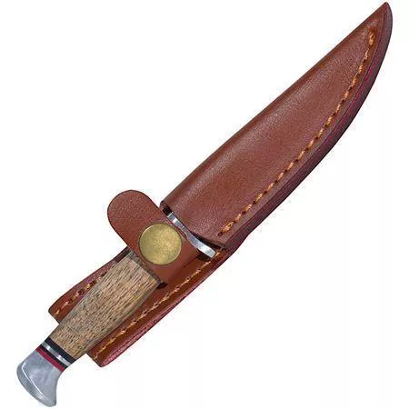 Roper Knives Deadwood Jr. Fixed Blade 3-1/4″ Clip Point Blade Zebra Wood