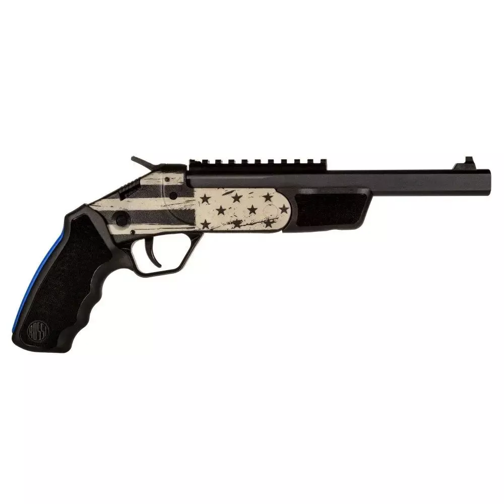 Rossi Brawler US Flag Handgun 45 Colt/410 ga 1RD Capacity 9″ Barrel Black Finish
