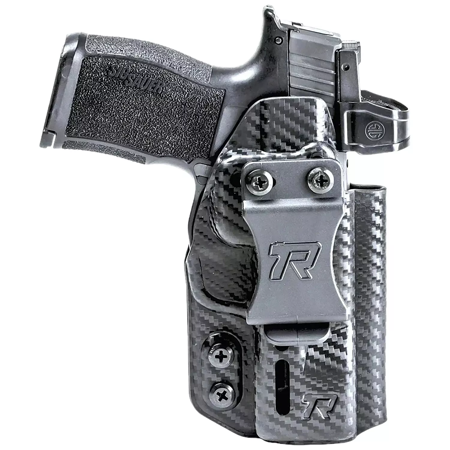 Rounded Gear RGDRUIDGLK4348CFAMBI DruidIWB/OWB Black Carbon Fiber Kydex Fits Glock 43/48 Ambidextrous