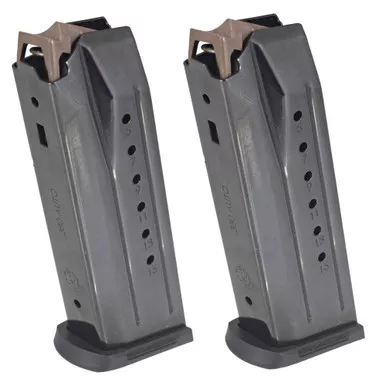 Ruger Magazines, 380 ACP, 15 Rounds, Fits Ruger Security-380, Steel, Black, 2 Pack