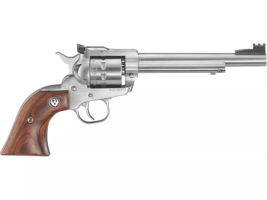 Ruger Single-Nine 22 Winchester Magnum Rimfire (WMR) Revolver 6.5″ Stainless Barrel 9 Round Wood Grip