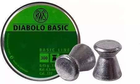 RWS Diabolo Pellets, .177 Caliber, 7 Grains, Flat FALSEse, Per 300 Md: 2317398