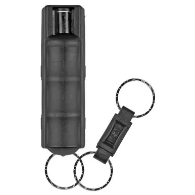 Sabre | Pepper Spray | Key Case | .54oz, Black, w/ Quick Release Key Ring | HC-14-BK
