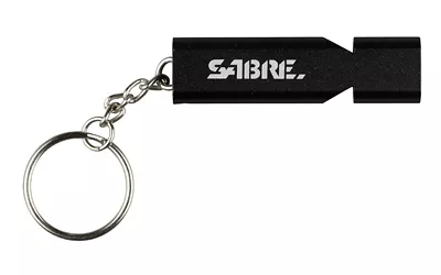 SABRE WHISTLE W/LANYARD BLACK