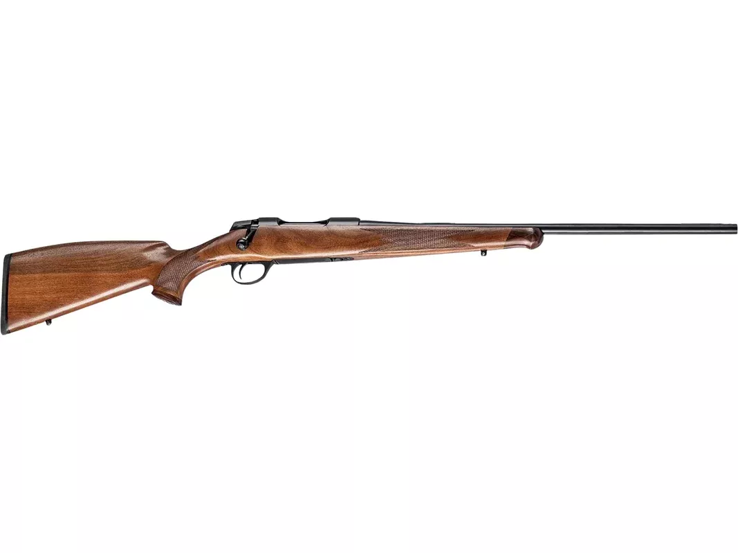 Sako 90 Bavarian Bolt Action Rifle 375 H&H Magnum 24″ Blued Barrel Blued Frame Walnut Monte Carlo Stock