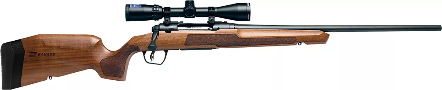 Savage Arms 32266 Axis 2 XP Combo 270 Win 4+1 22″ Matte Black Sporter Barrel & Drilled & Tapped Carbon Steel Receiver, Ergonomic Hardwood Stock, Right Hand, Boresighted 3-9X40MM Scope