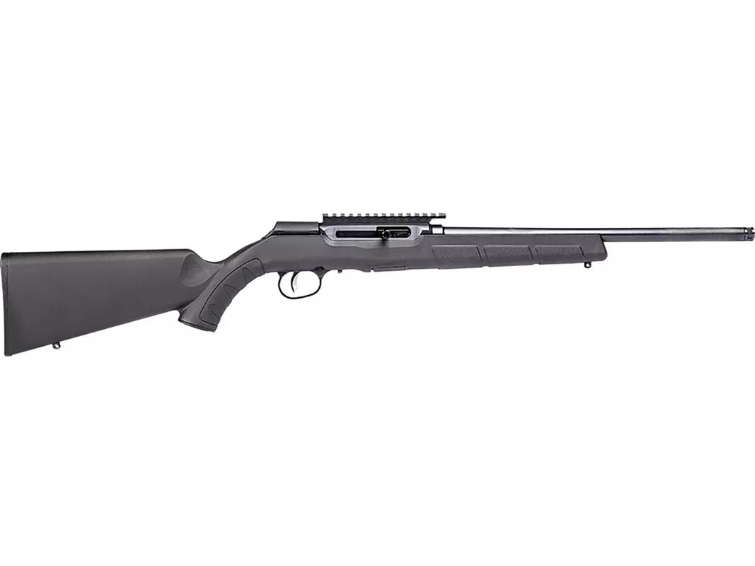 Savage Arms A22 FV-SR Semi Automatic Rifle 22 Long Rifle 16.5″ Matte Black Threaded Barrel Black Frame Black Field Stock