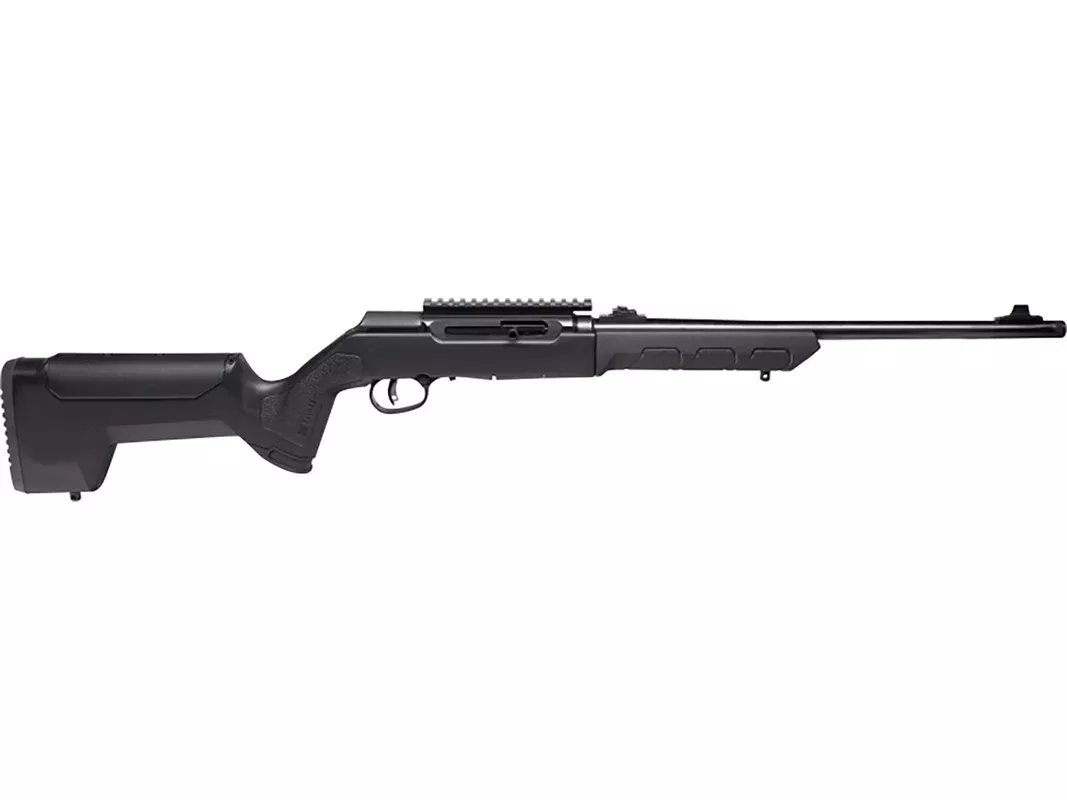 Savage Arms A22 Takedown Semi Automatic Rifle 22 Long Rifle 18″ Black Threaded Barrel Black Frame Black Collapsible Stock
