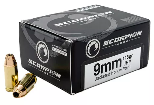 Scorpion 9mm 115 Grain Jhp 20RD Box