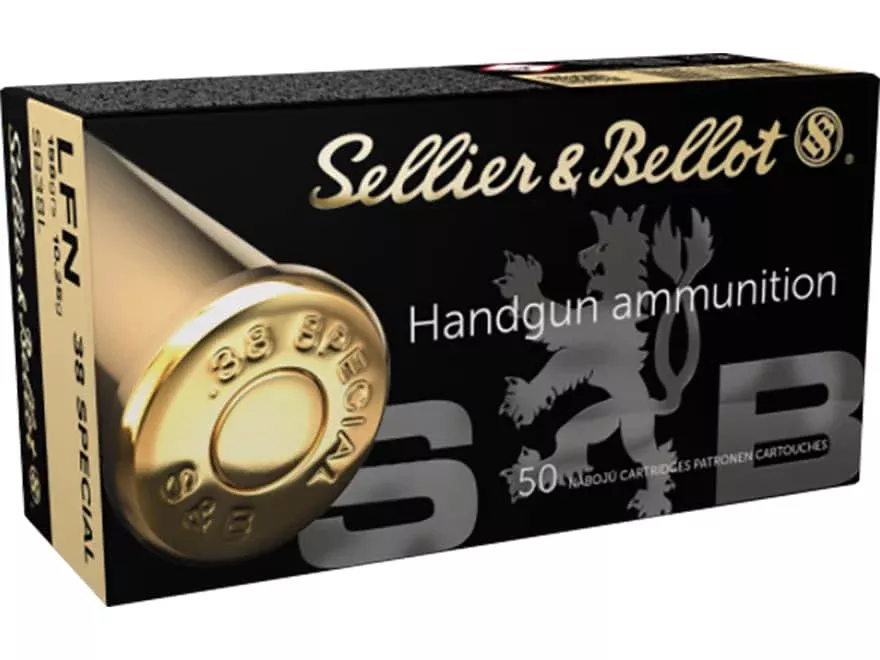 Sellier & Bellot 38 Special Ammo 158 Grain Flat Nose Box of 50