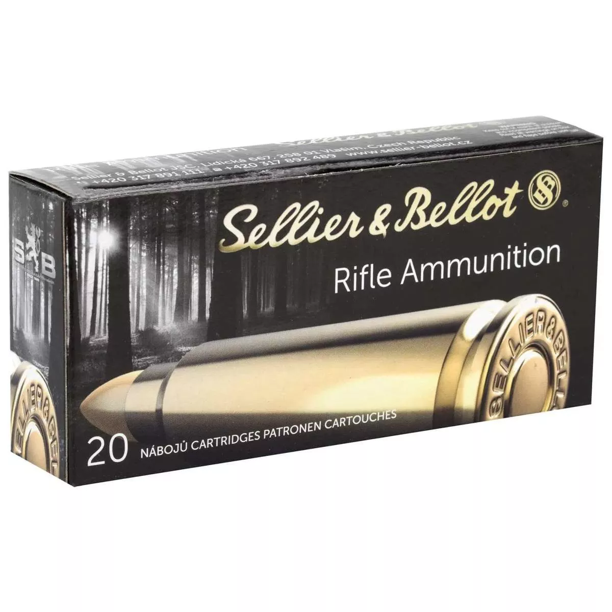 Sellier & Bellot Rifle Ammunition 6.5×55 SE 131 gr SP 793 fps – 20/box