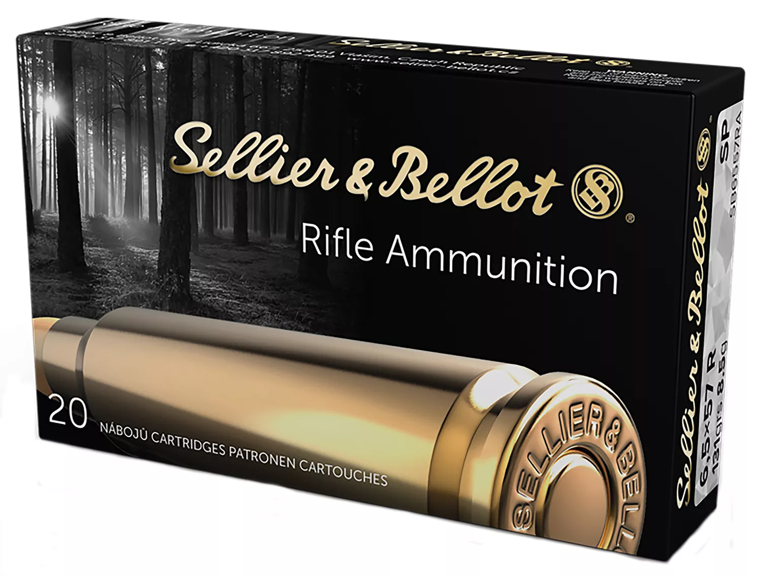 Sellier & Bellot SB6557RA Rifle6.5x57mm 131gr Soft Point 20 Per Box/20 Case