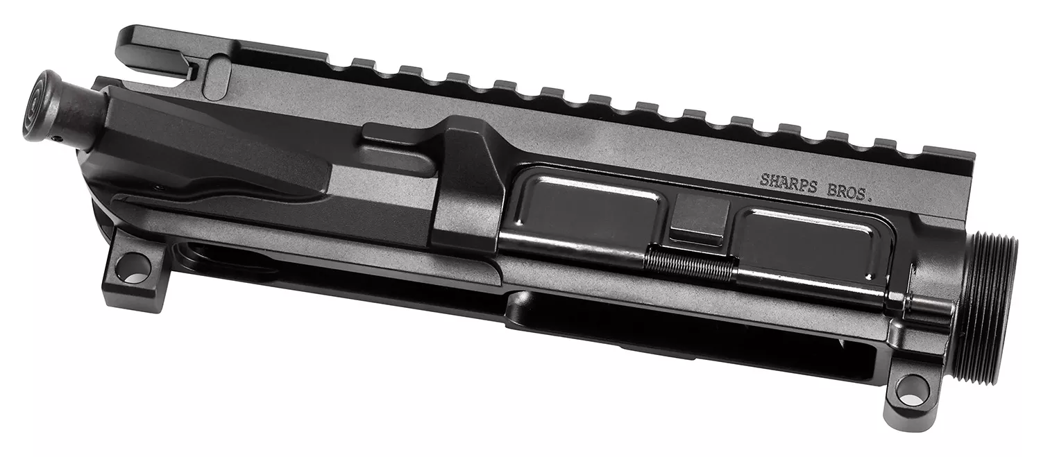 Sharps Bros SBUR04 Billet UpperUpper Receiver, 7075-T6 Aluminum w/Mil-Spec Anodized Finish, Stripped w/Forward Assist & Dust Cover For .223/5.56/.224 Valkyrie/300 BLK/6.5 Grendel Caliber AR-15