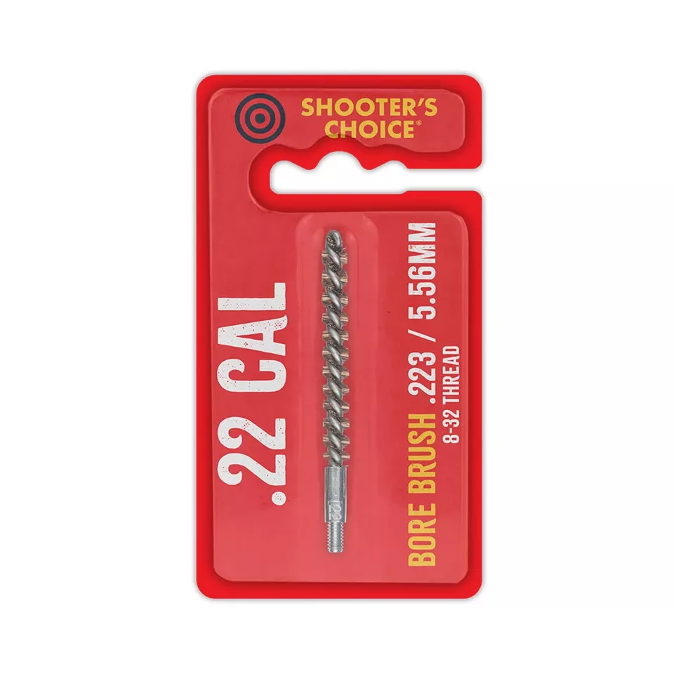 SHOOTERS CHOICE .22CAL BORE BRUSH 3" - Precision Cleaning Tool for Firearms