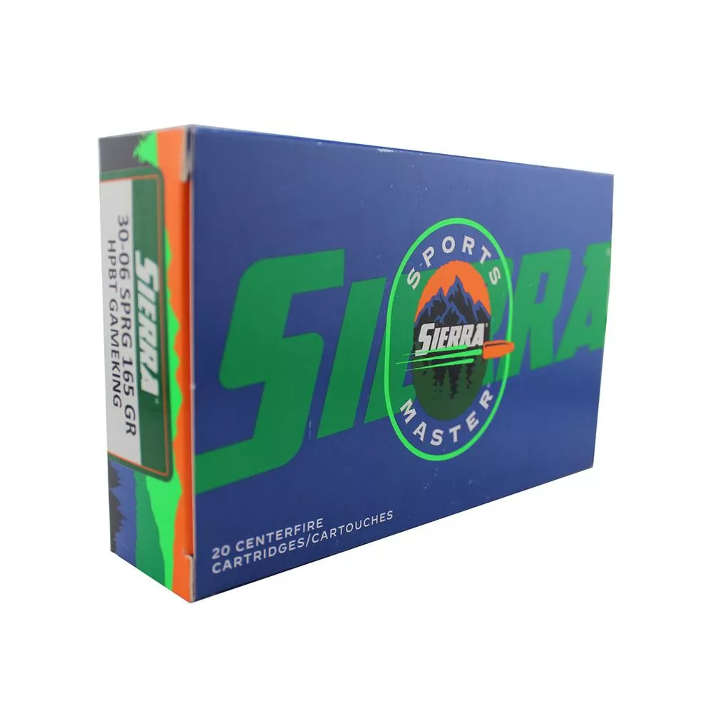 Sierra Sports Master Gameking Rifle Ammunition .30-06 Sprg 165gr HPBT 20/ct