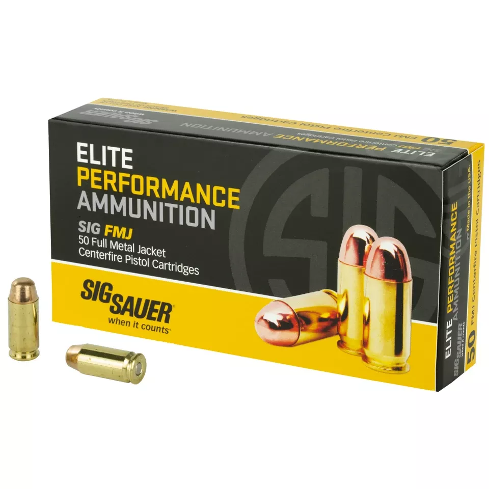 SIG AMMO .40 S&W 180GR FMJ - 50 Rounds/1000 Rounds