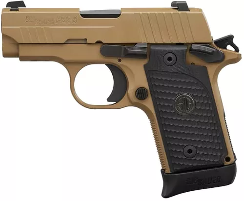 SIG P238 Pistol 380ACP 6Rd/7Rd Mags (1)2.7 Barrel EMP Scorpion FDE SAO Siglite Sights Black G10 GRIP