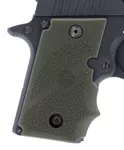 SIG P238 RUBBER GRIP W/FG ODRubber Wraparound Grip Sig Sauer P238 - Olive Drab Durable synthetic rubber withCobblestone texture - Lightweight synthetic skeleton - Orthopedic hand shape