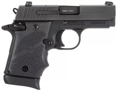 SIG P938 9MM 3" 7RD BLK RBR NS