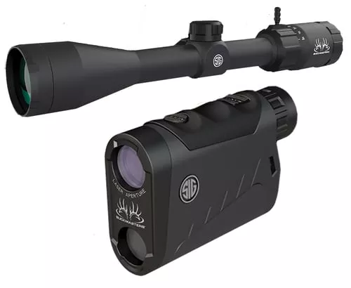 Sig Sauer Electro-Optics SOK15BM02 Buckmasters Combo Kit Black Anodized 3-9x 50mm 1" Tube BDC Reticle Red Laser Features Buckmaster Scope/Buckmaster 1500 Rangefinder