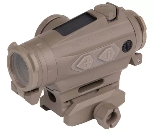Sig Sauer Electro-Optics SOR43131 Romeo4TFlat Dark Earth 1 x 20 mm 2 MOA Red Ballistic Dot/65 MOA Circle