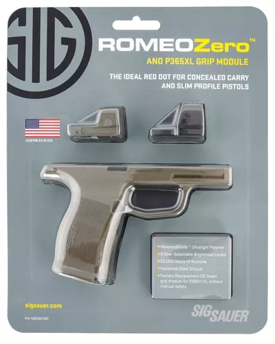 Sig Sauer Electro-Optics SORG0305 Romeo Zero Grip Mod Kit OD Green 1 x 24 mm 3 MOA Red Dot Reticle Fits Sig P365XL OD Green Grip Kit