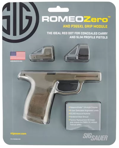 Sig Sauer Electro-Optics SORG0605 RomeoZero Grip Mod Kit OD Green 1 x 24 mm 6 MOARed DotSig P365XL Compatible w/Sig Sauer P365 Optics Ready Pistols