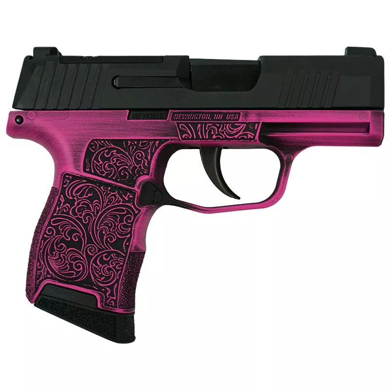 Sig Sauer Exclusive P365 Handgun 9mm Luger 10rd Magazine(2) 3.1″ Barrel Filigree Night Sights Optic Ready