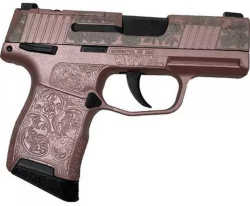 Sig Sauer “Gun & Roses” P365 Optic Ready Handgun 9mm Luger 10rd Magazines(2) 3.1″ Barrel X-RAY 3 Sights Manual Safety