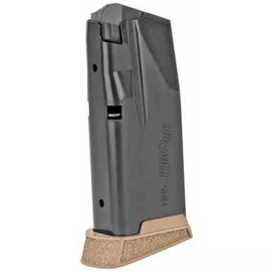 Sig Sauer Magazine | 9MM | 10 Rounds | Fits Sig P365 | with Coyote Brown Finger Extension | Steel | Black | MAG-365-9-10X-COY