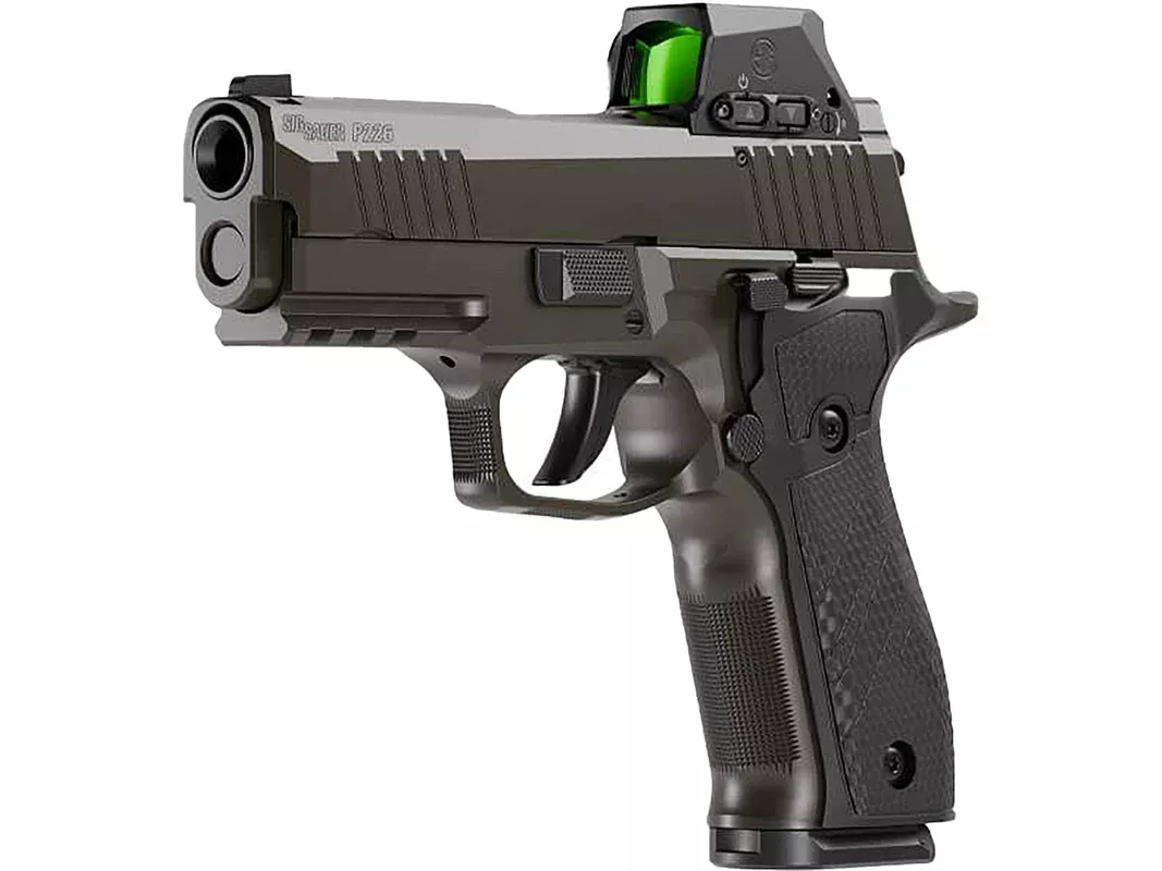 Sig Sauer P226-X Carry Legion SAO 9mm Luger Pistol 3.8″ Barrel 18+1 Round Legion Gray Slide Black Grip Legion Gray Frame Red Dot