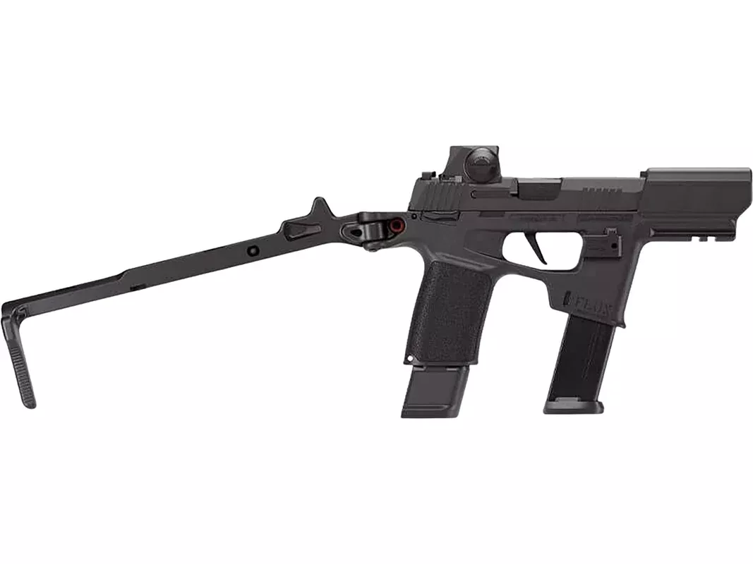 Sig Sauer P365 Flux Kit 9mm Luger Pistol 6″ Barrel 25+1 Round Black Frame Black Pistol Brace With Red Dot
