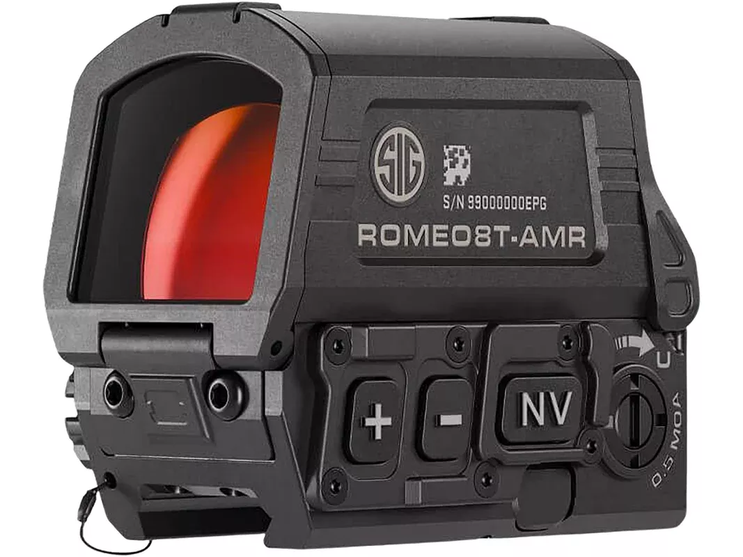 Sig Sauer ROMEO8T-AMR Red Dot Sight MSAR Quad Ballistic Circle Dot 2.0 Reticle Picatinny Mount Black