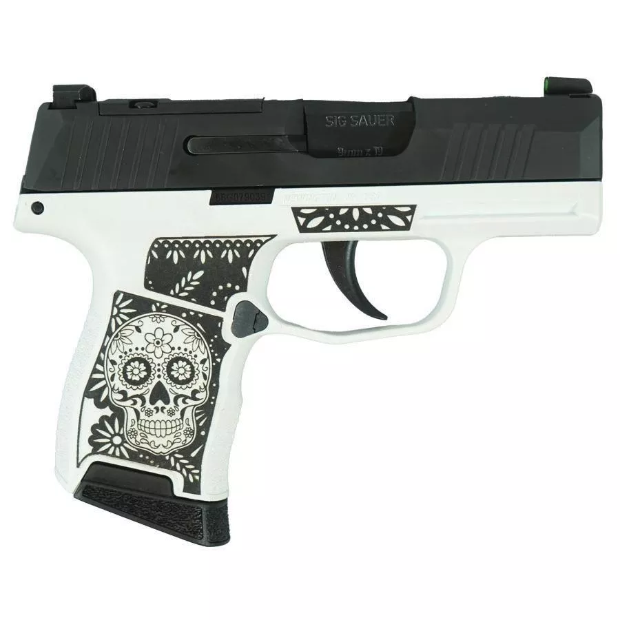Sig Sauer Sugar Skull P365 Optic Ready Handgun 9mm Luger 10rd Magazines(2) 3.1 Barrel X-RAY 3 Sights