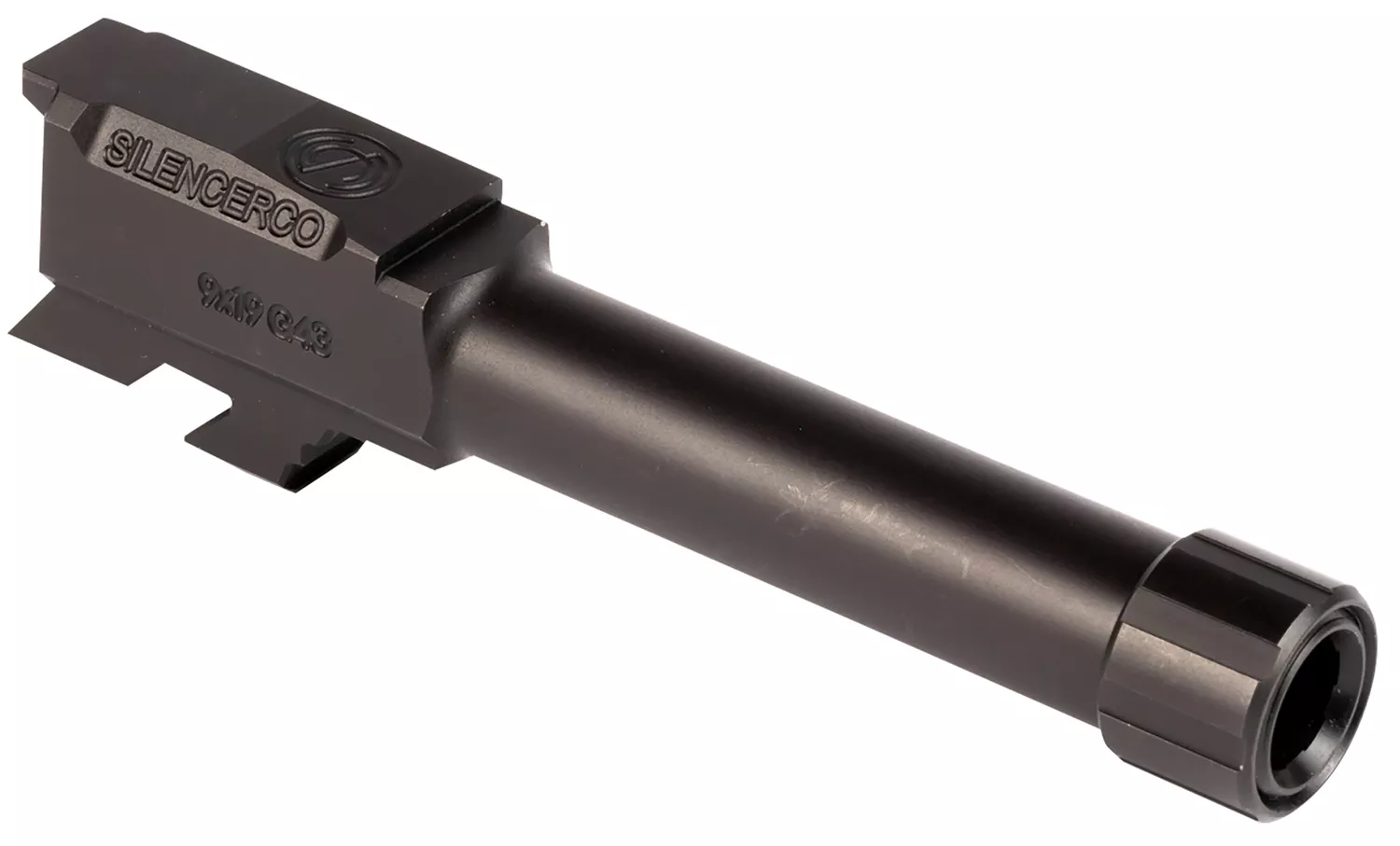 SilencerCo AC5049 Glock9mm Luger 3.70″ Threaded Black Nitride Stainless Steel, Fits Glock 43/43X