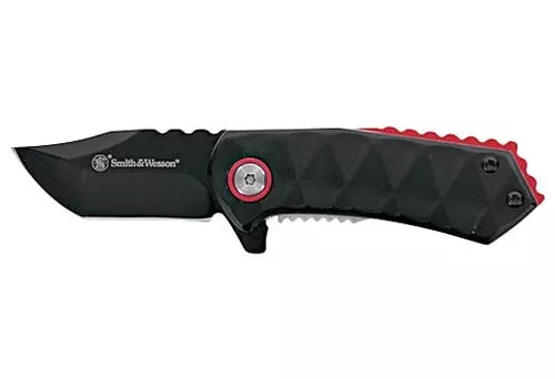 Smith & Wesson 24/7 Spring Assisted Folding Knife 1-9/10" Clip Point Blade Black