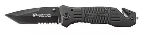 Smith & Wesson Extreme Ops Drop Point Folding Knife 3.3" Blade Black