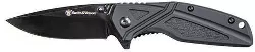 Smith & Wesson Knife Black Rubber 3" Oxide Blade With Pocket Clip