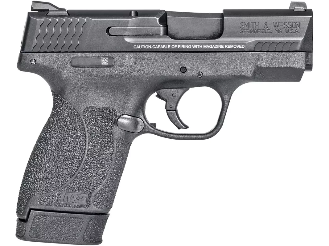 Smith & Wesson M&P Shield M2.0 45 ACP Pistol 3.3″ Barrel 7+1 Round Armor Black Slide Black Grip Black Frame